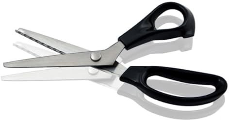 Operitacx Zackenschere Stoffscheren Kleiderschere Schneiderschere Black