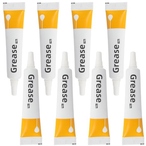 8 Stück Silikonfett,Silikon Fett für Dichtungen,10g Silikon Fett,Klares Silicone Grease,Passend für Verschiedene Ventile,Um Ein Anhaften von Ventilen und O-Ringen zu Verhindern