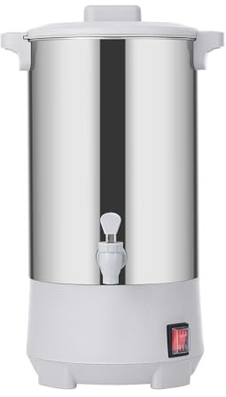 SYBO SR-CP35C Commercial Grade Stainless Steel Percolate Coffee Maker Hot Water Urn for Catering, 30-Cup, 3.5L, Grey