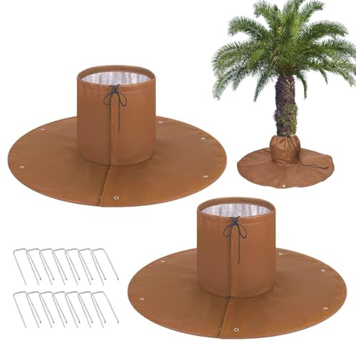 HOVCEH Protezione Piante Inverno per Radici, 2 Pezzi Protezione Invernale Piante per Fino a 10-30cm di Diametro, Doppio Isolamento Copri Piantes Inverno Esterno con Coulisse e Cerniera
