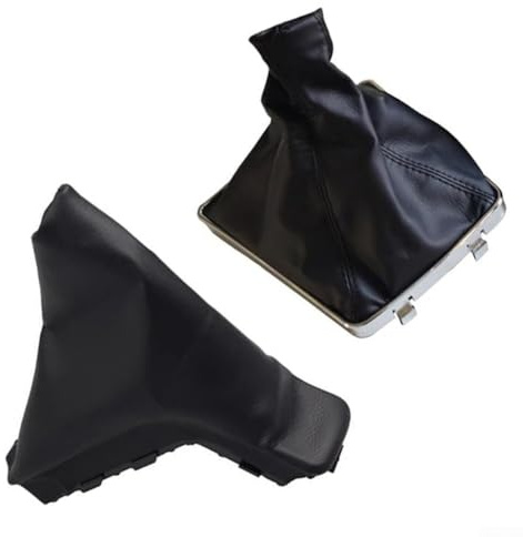 Pomo de palanca de cambios y funda de freno de mano de estacionamiento, pomo de palanca de cambios y funda de freno de mano para Opel Astra H, repuesto interior negro con maletero para modelos de