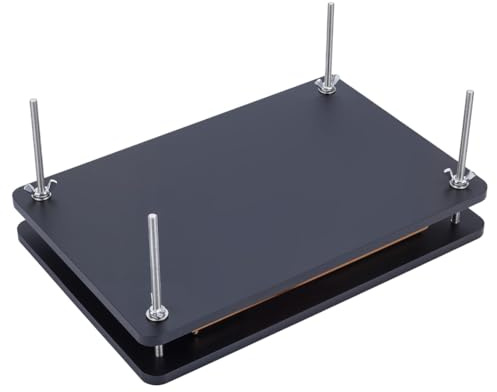 UNICRAFTALE Presse Livres Portative Noire Rectangulaire En Bambou Outil De Reliure Presse Papier Plat Machine À Presser Pour Fournitures De Reliure Artisanale