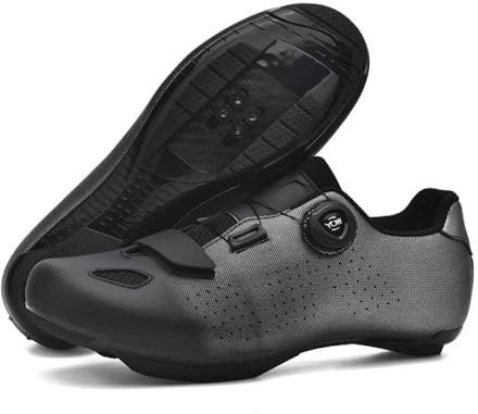 Scarpe da Ciclismo da Uomo E da Donna Scarpe da Bici MTB/Mountain Bike Scarpe da Vélo Comode E Traspiranti, Antiscivolo E da Montagna Sneaker da Spin Unisex per Indoor E Outdoor-Black||Numeric_38