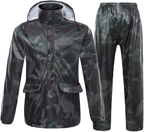 Combinaisons De Pluie pour Hommes Heavy Duty - Vêtements De Pluie Imperméable Moto équitation Golf Combinaison 2 Pièces, B, M