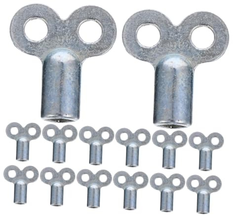 SOPOTUTU 20 piezas Llave de Purga para Radiadores Metálica Cuadrada Duradera para Plomería Válvulas y Sangrado de Aire Compatible con Diferentes de Radiador