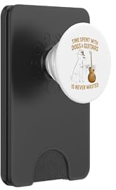 Time spent with dogs and guitars is never wasted PopSockets PopWallet per MagSafe