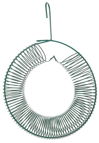 Levemolo Mangeoire à Oiseaux Suspendue en Fer Solide Forme Couronne Verte, Outil D’Alimentation Printemps Extérieur Jardin pour Oiseaux Sauvages Et Perroquets