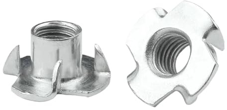 Dado a quattro artigli zincato, M3 M4 M5 M6 M10 M12 Dado a quattro griffe zincato for altoparlanti a T Inserto cieco con punte Inserti for dadi a(10pcs,M5)