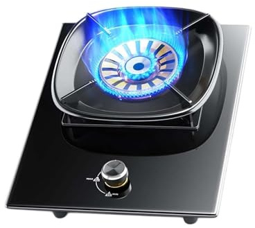 Cuisinière À Gaz D'intérieur 5,2 KW - 1 Brûleur Encastrable, Plaque De Cuisson De Comptoir Autonome, Avec Protection Anti-extinction, Pour Restauration À Domicile Et Le Camping(LPG)