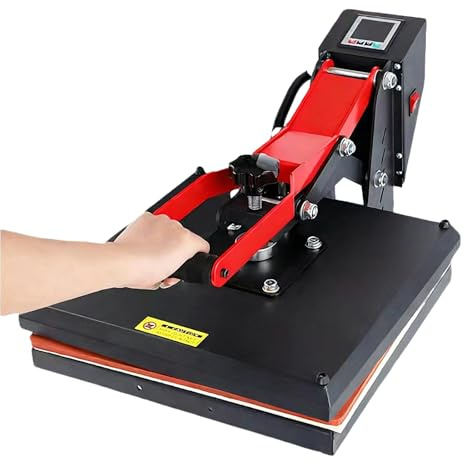 KUSOLE Pressa a Caldo per Magliette da 15 * 15 Pollici, Macchina per trasferimento Termico a Sublimazione da 1800 W, pressa a Caldo Magnetica semiautomatica per Magliette ad Alta Resistenza 220V