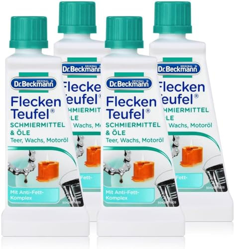 4x Dr. Beckmann Fleckenteufel Schmiermittel / Öle 50 ml - Mit Anti-Fett-Komplex