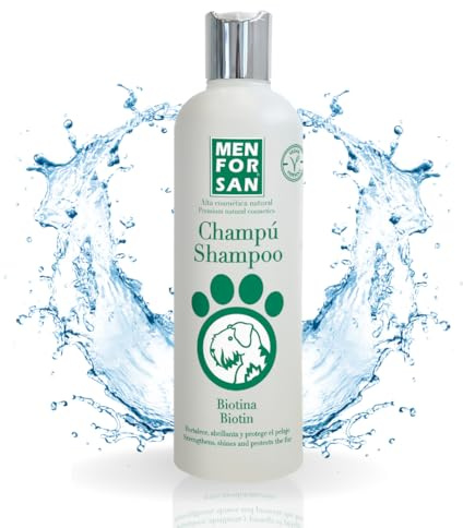 Menforsan Shampoo alla Biotina per Cani, 300ml, con Proprietà Rigeneranti