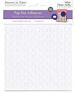 Forever in Time PD103 Round Dual-Adhesive Foam Mounts, 0.4in, 162Pc