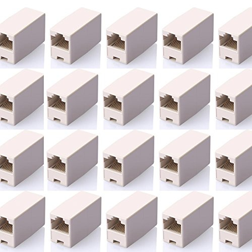 SIENOC 20Pack Connettore Cavo di Rete Cat5 8P8C Rj45 Modulo Rj45 Prolunga Ethernet Femmina Femmina Connettore Ethernet Femmina Accoppiatore Ethernet LAN per Estendere i Cavi Ethernet