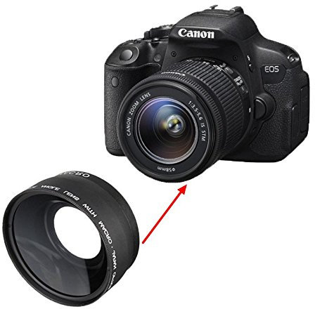 MASUNN 58mm 0.45X Wide Angle Macro Camera Lens For Canon Eos 350D 400D 450D 500D 1000D 550D 600D 1100D Dslr