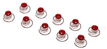 10 x Straß Curlies - Strass Curlie - Brauthaarschmuck, Haarschmuck | SHF - Rot