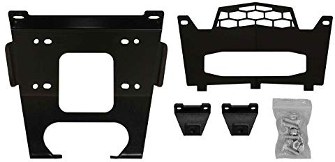 SuperATV Winch Mounting Plate for 2016-2020 Polaris RZR S 1000 | 2019-2020 Polaris RZR S4 1000 | Compatible with Many OEM and Aftermarket Winches | No Drilling Required