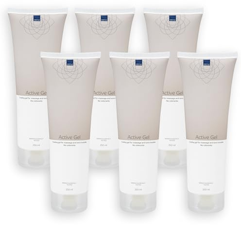 ABENA Kühlgel 250 ml – 6er Pack – mit Menthol, Pfefferminze, Eukalyptus & ätherischen Ölen – Feuchtigkeitsspendend, farb- und parfümfrei – Kühlcreme bei Muskelschmerzen