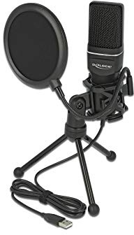 Delock USB Kondensator Mikrofon Set - für Podcasting, Gaming und Gesang