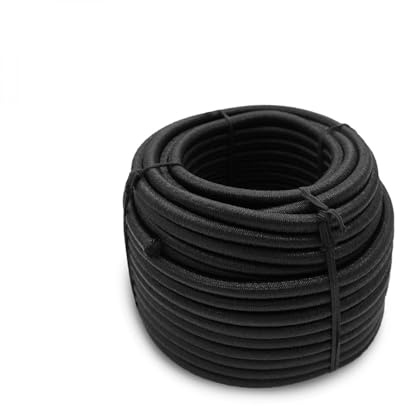 Linxor - Bobine, Rouleau de tendeur élastique - 50 mètres x 6 mm - Noir