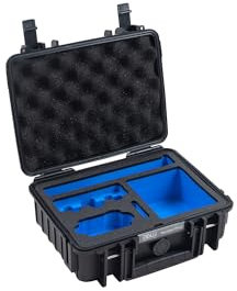 B&W Transportkoffer Outdoor für ActionCam DJI Osmo Action 3/4 / 5 Pro - Typ 1000 Schwarz - wasserdicht nach IP67 Zertifizierung, staubsicher, bruchsicher und unverwüstlich
