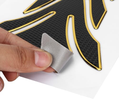 Paraserbatoio Moto, Protezione Serbatoio Moto 3D Decalcomania Adesivo Serbatoio Carburante Gasolio, Nero (oro nero)