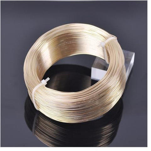 Aluminiumdraht 1 große Rolle 0,6 mm, 0,7 mm, 0,8 mm, 1 mm, 1,5 mm, 2 mm, 2,5 mm, 3 mm, Aluminium, Weichmetall-Perlendraht for Schmuckherstellung, DIY-Handwerk (Color : A26 Light Gold Color, Size : 1