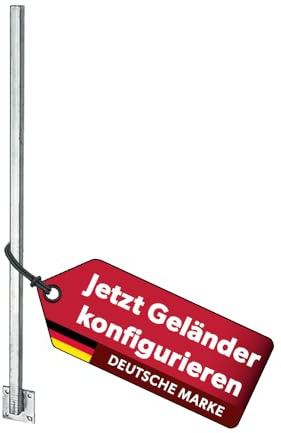 siwitec Universalpfosten zum Aufschrauben| 30 x 30 mm eckig | witterungsbeständiger Geländerpfosten direkt gegen Platte geschweißt | Stahl feuerverzinkt