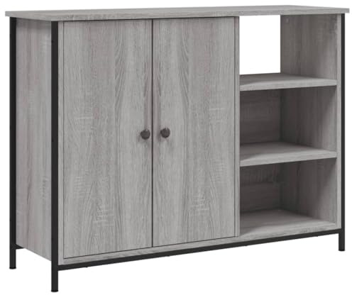 vidaXL Sideboard Grau Sonoma 100x33x75 cm Holzwerkstoff