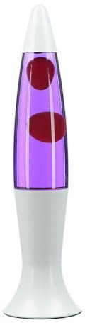 Lampada lava vetro alluminio bianco viola rosso sala giovani soggiorno H:40 cm G9 inclusa atmosferica lampada da tavolo retrò sala feste