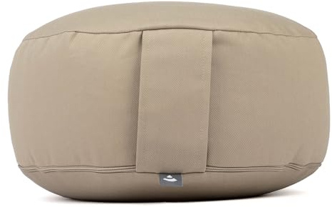Bodhi Meditationskissen Rondo | ECO Serie | Yogakissen mit Kapokfüllung | Abnehmbarer Bezug aus 100% Bio-Baumwolle | Höhe 20 cm | Sitzkissen mit praktischer Trageschlaufe