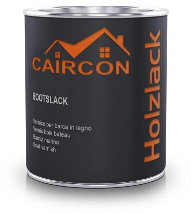 Bootslack für Holz Metall Gartenmöbel Holzlack Yachtlack Matt Anthrazitgrau - 750ml