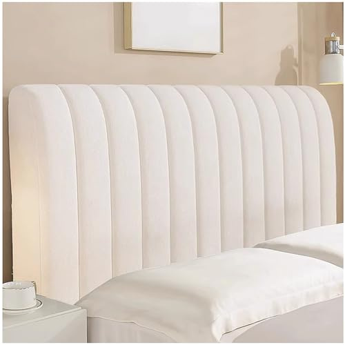 NNSMUN Bettkopfteil Hussen All-Inclusive Kopfteilbezug Bett Kopfteil Bezug für Bett Bettrückwand überzug Stretch Abdeckung Kopfteil Polster Bett Kopf RückenlehneBezug (Weiß (A),150CM)