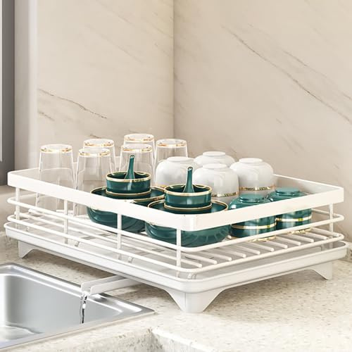 TentHome Egouttoir Vaisselle INOX Blanc Seche Vaisselle Couvert Support Rangement Assiette Porte Ustensiles Cuisine Étagère Range Couteaux Cuisine Sechoir Vaisselle