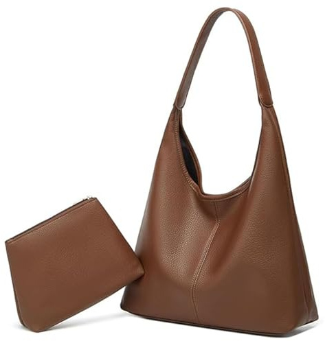 Handtasche Damen Tote Bag Mittelgroß Umhängetasche Leder Hobo Einfarbige