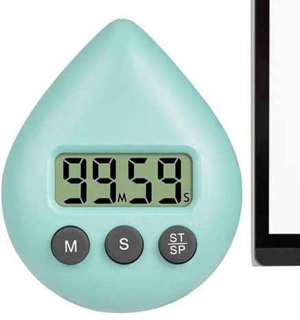 Minuteur numérique étanche à ventouse avec écran LCD pour salle de classe, douche, étude, travail, cuisine