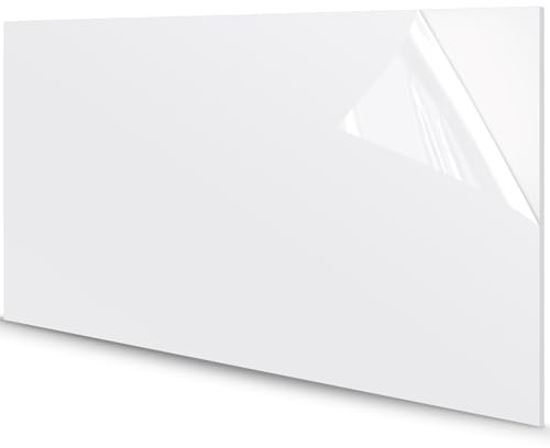 Wonderjune 24 x 48 x 1/8 White Acrylic Sheets Translucent White Cast Acrylic Plastic Sheet Cut to Size for DIY Craft Projects Display Cases Signs Sneeze Guard