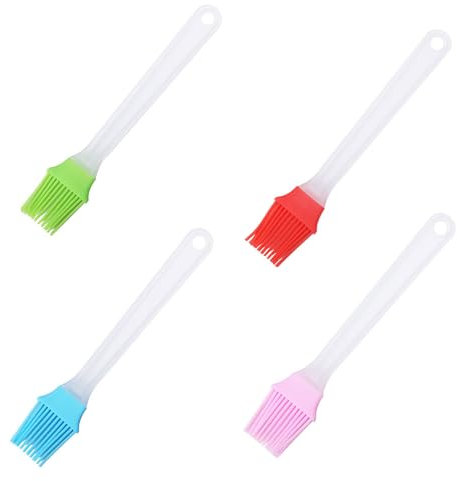 4 Pcs Pennello da Cucina in Silicone - Utensile Multiuso per Grill, Forno, Arrosti, Torte, Pane e Altro