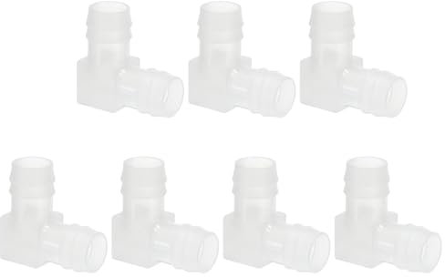 PATIKIL Embouts coudés à 90 degrés en Plastique de 5/8, Lot de 10 Raccords en L pour Tuyau, connecteur de jonction égal à Deux Voies pour Tuyau, Carburant, gaz, Liquide, air
