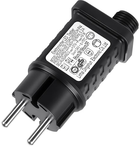 AXFEE 31V LED Netzteil, IP44 31V 6W Transformator Treiber | LED Adapter, Trafo Stecker, Weihnachtsbeleuchtung, für Lichterketten, Eiszapfenlichter