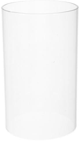 HOLIDYOYO Pantalla De Repuesto Transparente para Candelabro De Cubierta Cilíndrica De Tubo De Vidrio Protector Cortaviento para Velas 5.90 X 3.54 X 3.54 in para Hogar Y Decoración