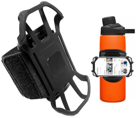 Correa para botella de agua, soporte para botella de agua giratorio y extraíble de 360°, para Bicicleta Giratorio y Desmontable Brazalete Corriendo, para bolsa elástica, fitness, senderismo y ocio