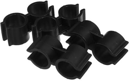 ROMISBABA Dustpan and Broom Pole Clamps 25mm Inner Diameter Plastic Clips Dustpan Accessories Broom Rod Holder Securing Clamps for Cleaning Equipment 4pcs