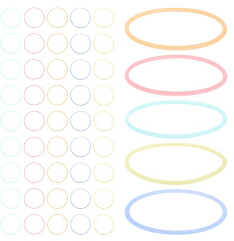 BCOATH 50 Piezas Pulseras de Fosforescentes Gomas Elásticas para Bandas Resistentes para Aire y Fiestas Accesorios Cómodos y Brillantes