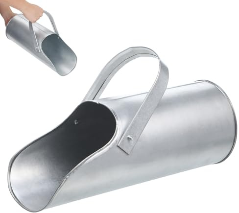 HAMPPLIES Strumento Riempimento Sabbia e Calcestruzzo in Metallo con Manico Utensile Portatile per Lavori Edili e Getto Strutturale