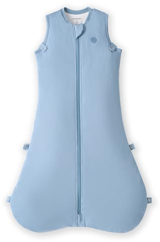 Momcozy Schlafsack Baby 1,5 TOG- Wolkenweicher Bambus mit 1,5 TOG, tragbare Decke mit stützender Plüschfüllung, Zwei-Wege-Reißverschluss für einfaches Windelwechseln, 12-24 Monate, Blau