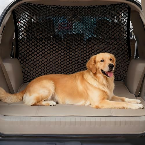 ZYIOPLH Barriera Rete Auto per Audi Q4 e-Tron 2022-2024, Rete Elastica per riporre Oggetti tra i sedili Anteriori, Cane Rete di Separazione per Cani Bagagliaio