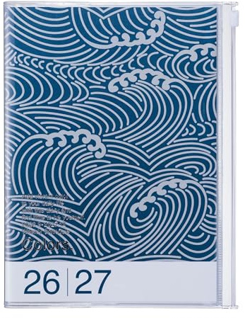MARK'S 2026/27 Diary A5 Pattern // Wave Navy