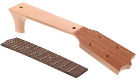 ibasenice 1satz Ukulele Ersatz gitarrenhals mit Bünden und Fingerboard für Modelle Vielseitiges Zubehör für Reparatur DIY Wartung und Saiteninstrumente