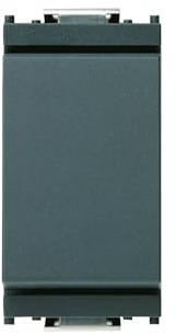 Vimar 0R16000 Idea Interruttore 1P 10 AX 250 V~, Max 100 W per lampade con alimentatore integrato (IEC 60669-1:2017), grigio